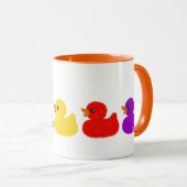 Rainbow Rubber Ducks Tasse (VorderseiteRechts)