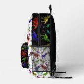 Rainbow-Rucksack von individuelle Name Dinosaur Bo Bedruckter Rucksack (Rechts)