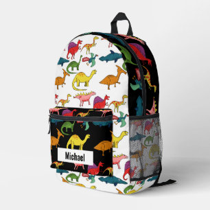 Rainbow-Rucksack von individuelle Name Dinosaur Bo Bedruckter Rucksack