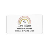 Rainbow-Rücksendeadresse Adressaufkleber (Vorne)