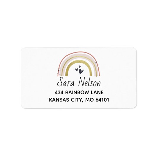Rainbow-Rücksendeadresse Adressaufkleber (Vorne)
