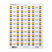 RAINBOW-Rücksendeadresse, Gay Pride LGBT (Vorne)