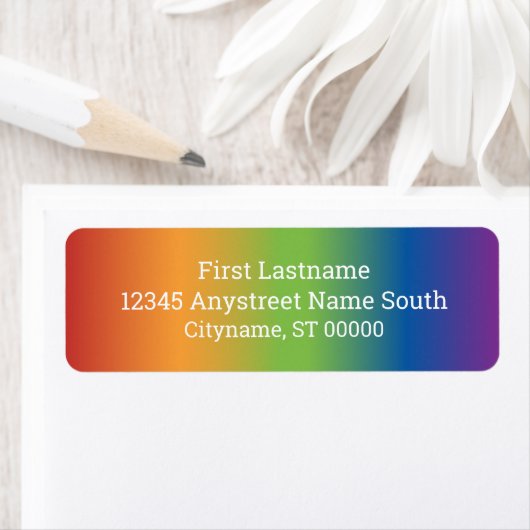 Rainbow-Rücksendeadressen-Aufkleber (Insitu)