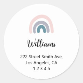Rainbow-Rücksendeadressen-Aufkleber Runder Aufkleber