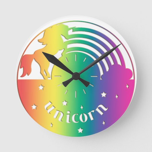 Rainbow Runde Wanduhr (Vorderseite)