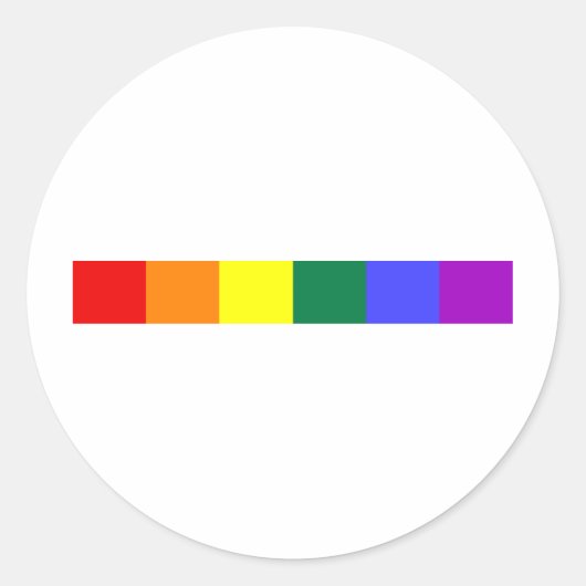 Rainbow Runder Aufkleber (Vorderseite)