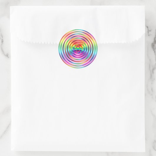 Rainbow Runder Aufkleber (Tasche)