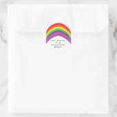 Rainbow Runder Aufkleber (Tasche)