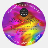 Rainbow Runder Aufkleber (Vorderseite)