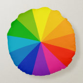 Rainbow Rundes Kissen (Rückseite)