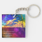 Rainbow Rural Landschaft Schlüsselanhänger (Rückseite)