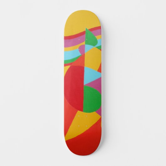 Rainbow Rush Abstract Skateboard (Vorderseite)