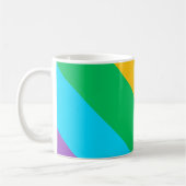 Rainbow Rush | Diagonale Streifen Klassische Tasse (Links)