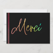 Rainbow Rustic Merci Custom Danke Cards Einladung (Vorderseite)