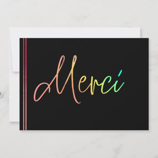 Rainbow Rustic Merci Custom Danke Cards Einladung (Vorderseite)