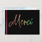Rainbow Rustic Merci Custom Danke Cards Einladung (Vorne/Hinten)