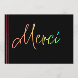 Rainbow Rustic Merci Custom Danke Cards Einladung