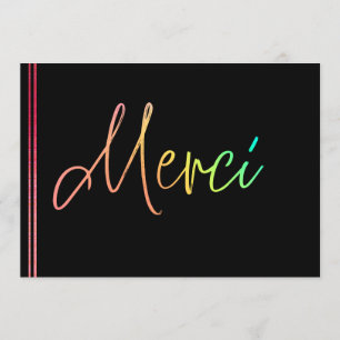 Rainbow Rustic Merci Custom Danke Cards Einladung