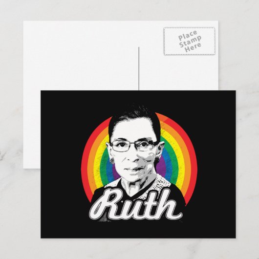Rainbow Ruth - LGBT-Politik - Postkarte (Vorne/Hinten)