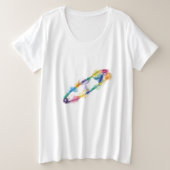 Rainbow Safety Button Plus Size T - Shirt (Design vorne)