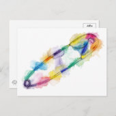 Rainbow Safety Button Postkarte (Vorne/Hinten)