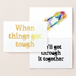 Rainbow Safety Button Solidarity Foil Card Folienkarte