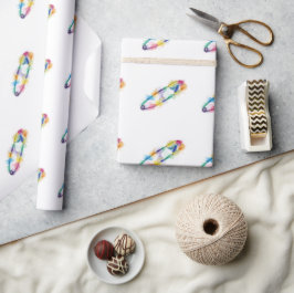 Rainbow Safety Button Wrapper Geschenkpapier