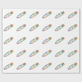 Rainbow Safety Button Wrapper Geschenkpapier (Flach)