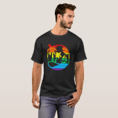 Rainbow Sailboat Palm Tree T-Shirt (Vorne ganz)