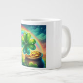 Rainbow Saint Patrick's Day Klee Jumbo-Tasse (Vorderseite Rechts)