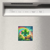 Rainbow Saint Patrick's Day Klee Magnet (In Situ (Geschirrspüler))