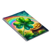 Rainbow Saint Patrick's Day Klee Notizblock (Rechte Seite)
