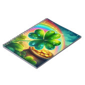 Rainbow Saint Patrick's Day Klee Notizblock (Linke Seite)