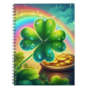 Rainbow Saint Patrick's Day Klee Notizblock