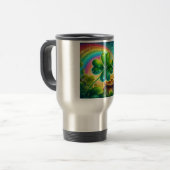 Rainbow Saint Patrick's Day Klee Reisebecher (Vorderseite Links)