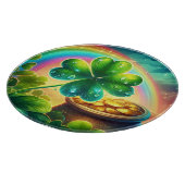 Rainbow Saint Patrick's Day Klee Schneidebrett (Ecke)