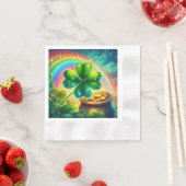 Rainbow Saint Patrick's Day Klee Serviette (Beispiel)