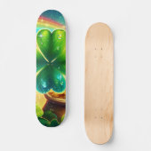 Rainbow Saint Patrick's Day Klee Skateboard (Vorderseite)
