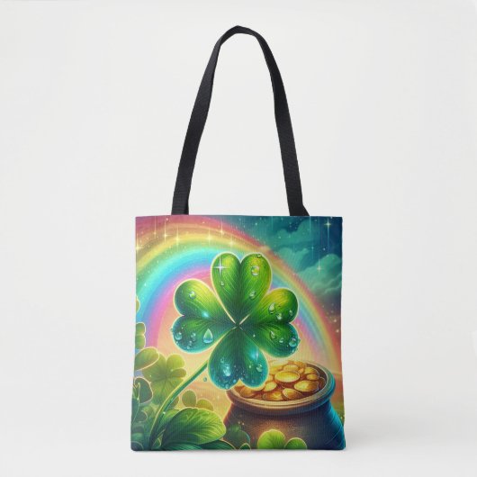 Rainbow Saint Patrick's Day Klee Tasche (Vorderseite)
