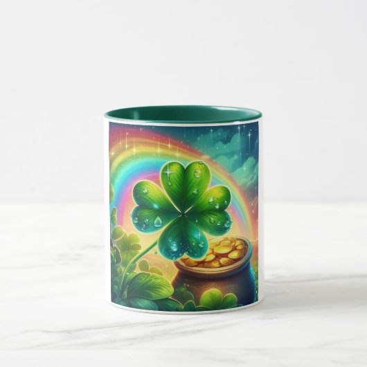 Rainbow Saint Patrick's Day Klee Tasse (Zentrum)