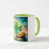 Rainbow Saint Patrick's Day Klee Tasse (VorderseiteRechts)