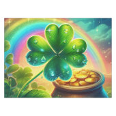 Rainbow Saint Patrick's Day Klee Tischdecke (Vorderseite (Horizontal))