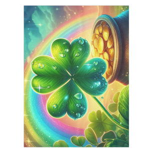 Rainbow Saint Patrick's Day Klee Tischdecke