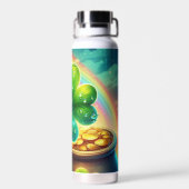 Rainbow Saint Patrick's Day Klee Trinkflasche (Rückseite)