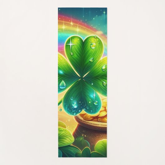 Rainbow Saint Patrick's Day Klee Yogamatte (Vorderseite)