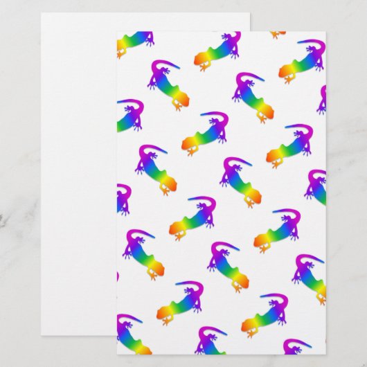 Rainbow Salamander Briefpapier (Vorne/Hinten)