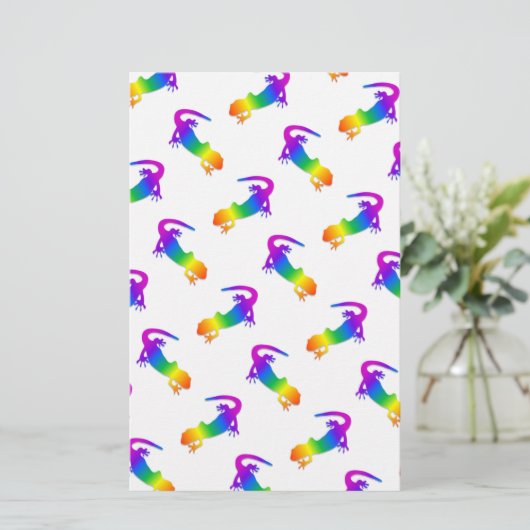 Rainbow Salamander Briefpapier (Stehend Vorderseite)