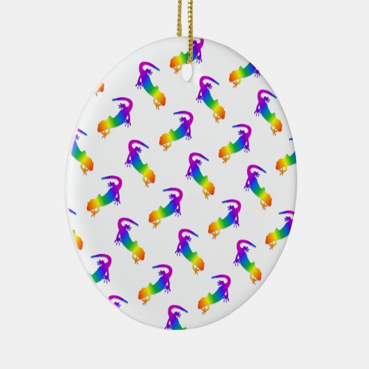 Rainbow Salamander Keramik Ornament (Rechts)