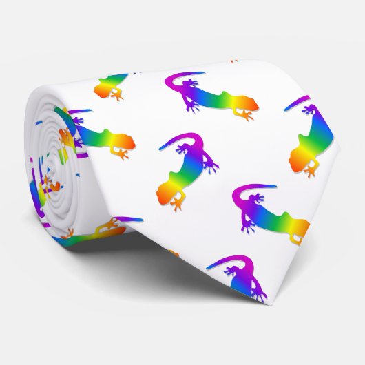 Rainbow Salamander Krawatte (Gerollt)