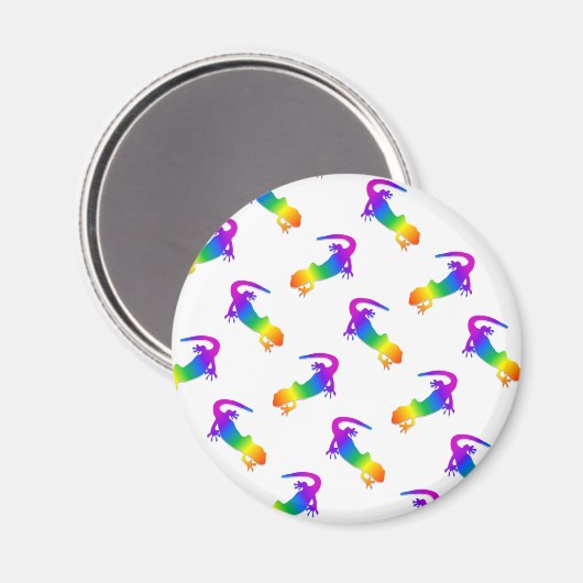 Rainbow Salamander Magnet (Vorderseite/Rückseite)